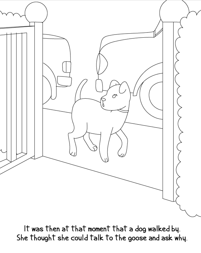 dog scene outline