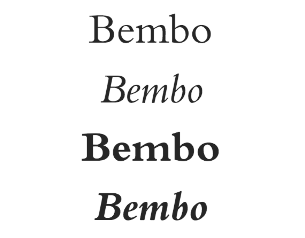 bembo typeface free online