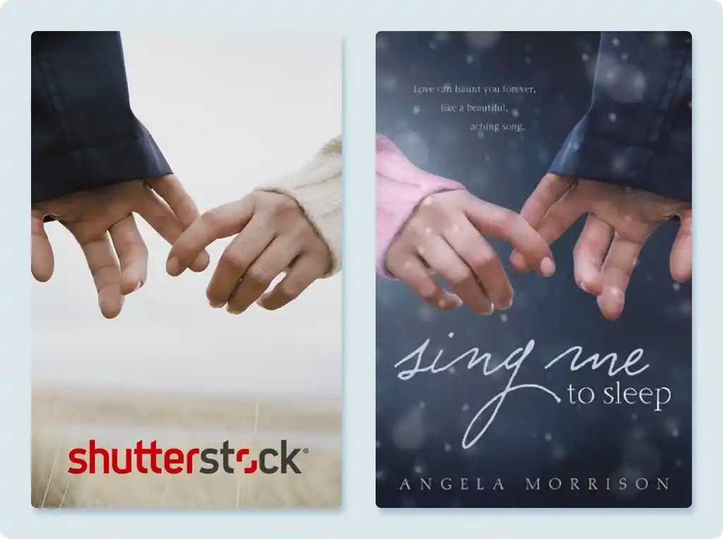 Comparing stock imagery with its final use on a book cover