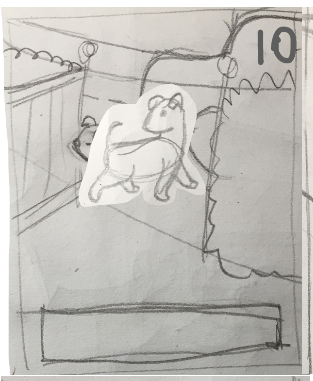 dog scene sketch