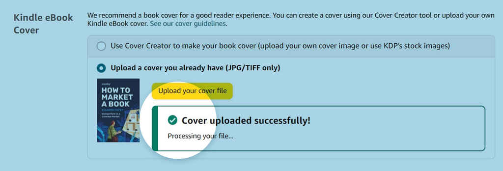 How to upload your book cover design on Amazon