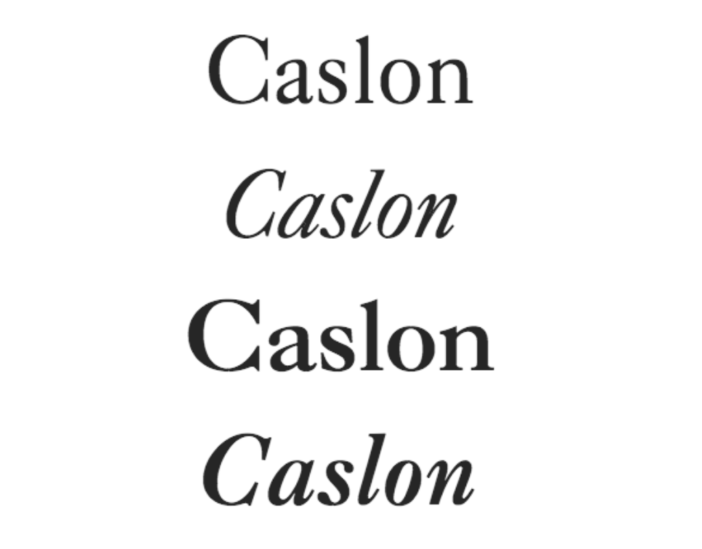 caslon font microsoft word download