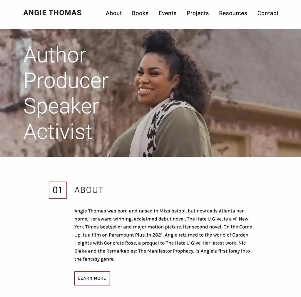 Angie thomas site