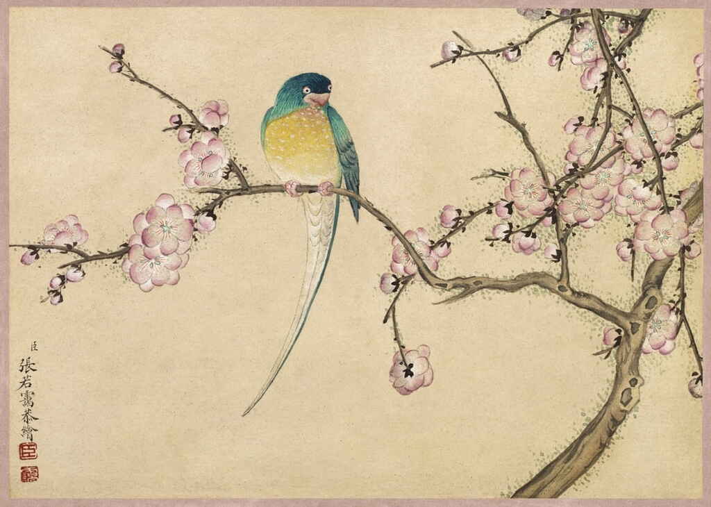 A painting of a bird on a tree branch | What is a haiku?