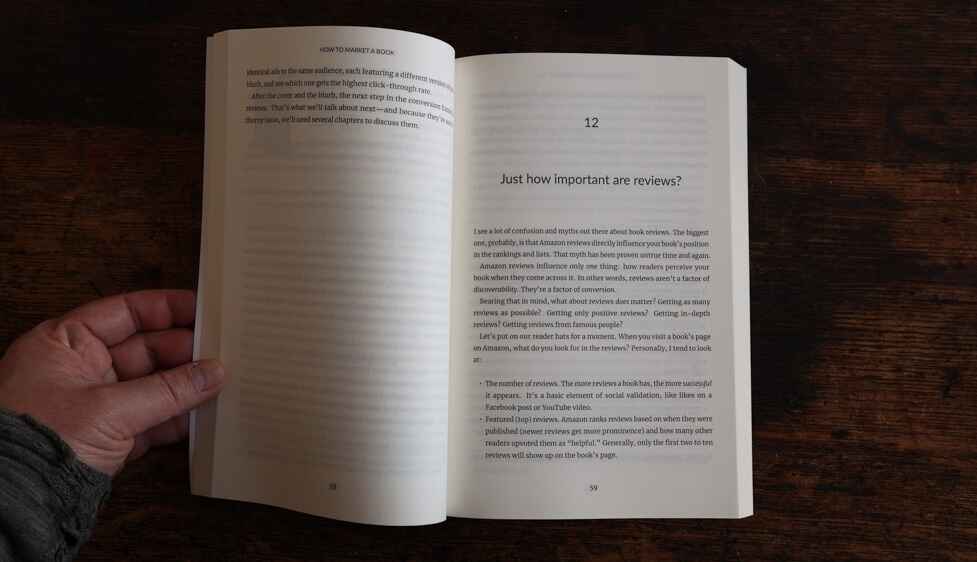 Book interior of a Blurb print on demand copy