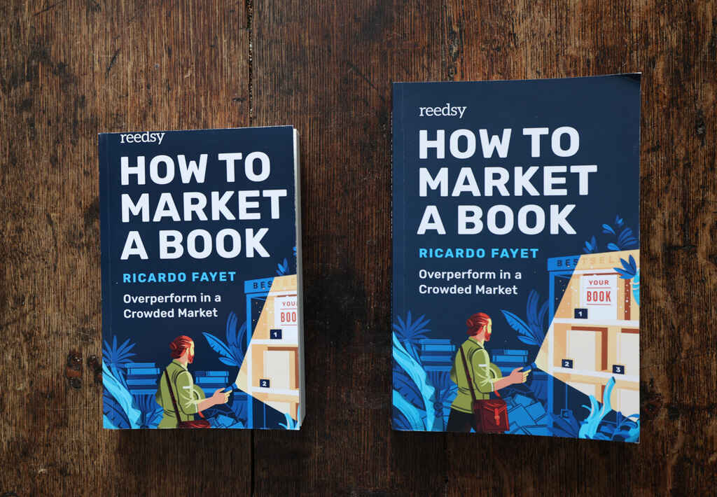On the left, a book printed in the wrong size, on the right, the corrected version