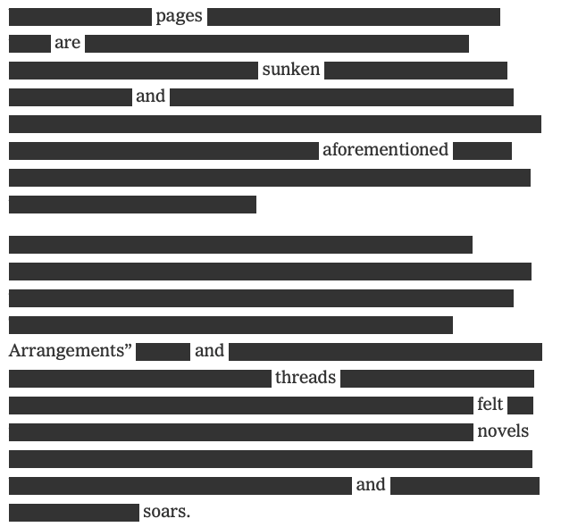 Creative Writing | A nonsensical blackout poem generated on the web.