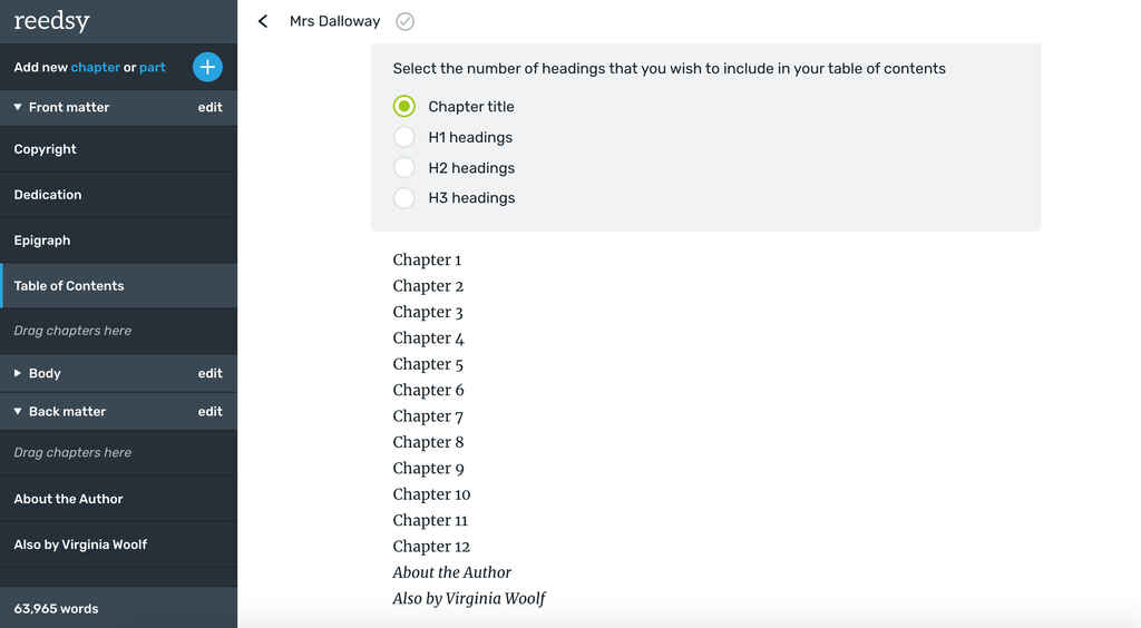 How to make an ebook | Manage your front and back matter