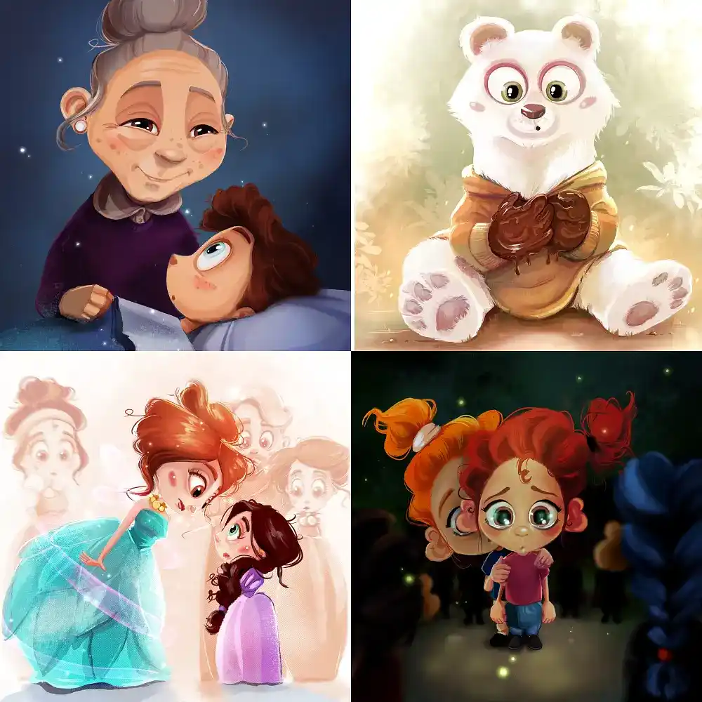 Children's book illustrations examples
