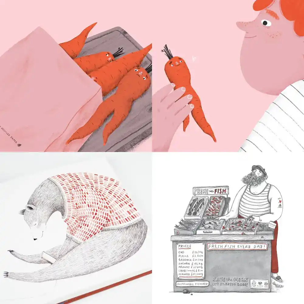 Children's book illustrations examples