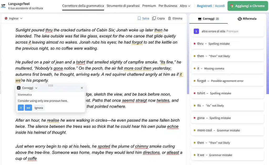 LanguageTool screengrab