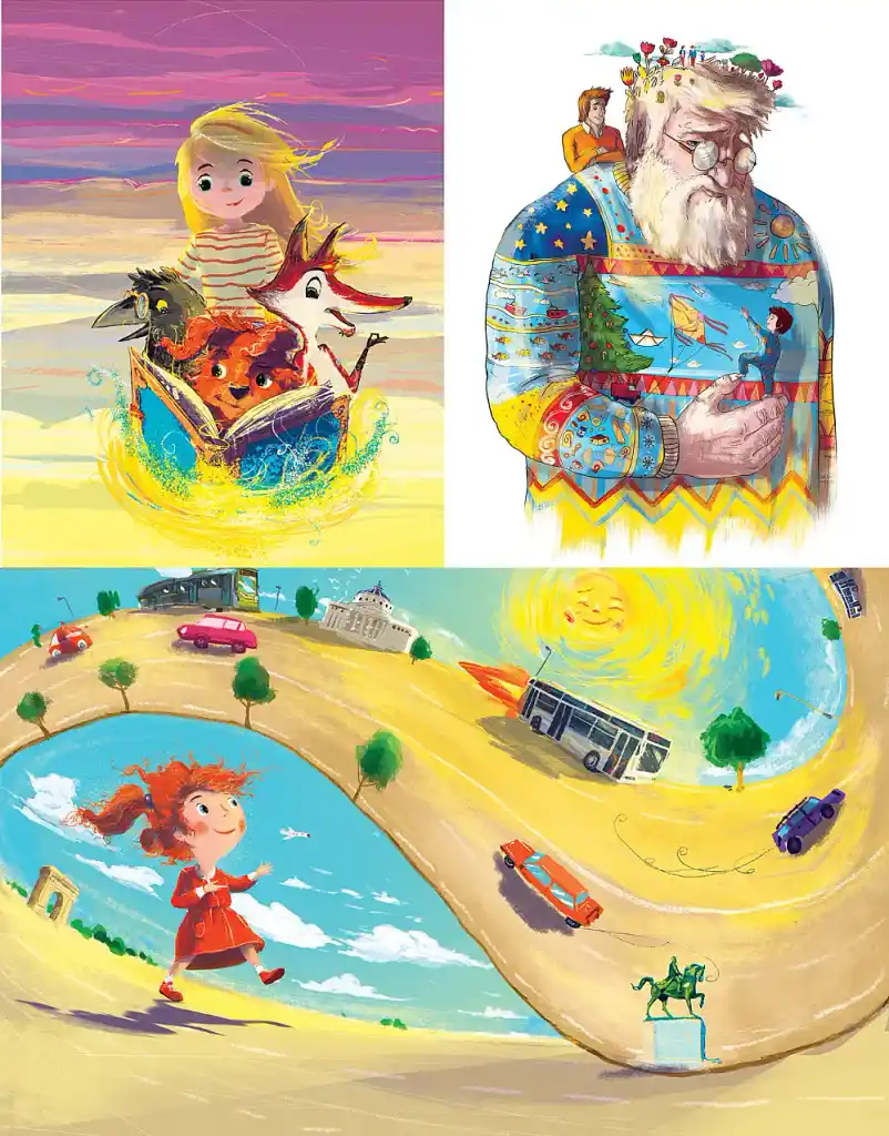 Children's book illustrations examples