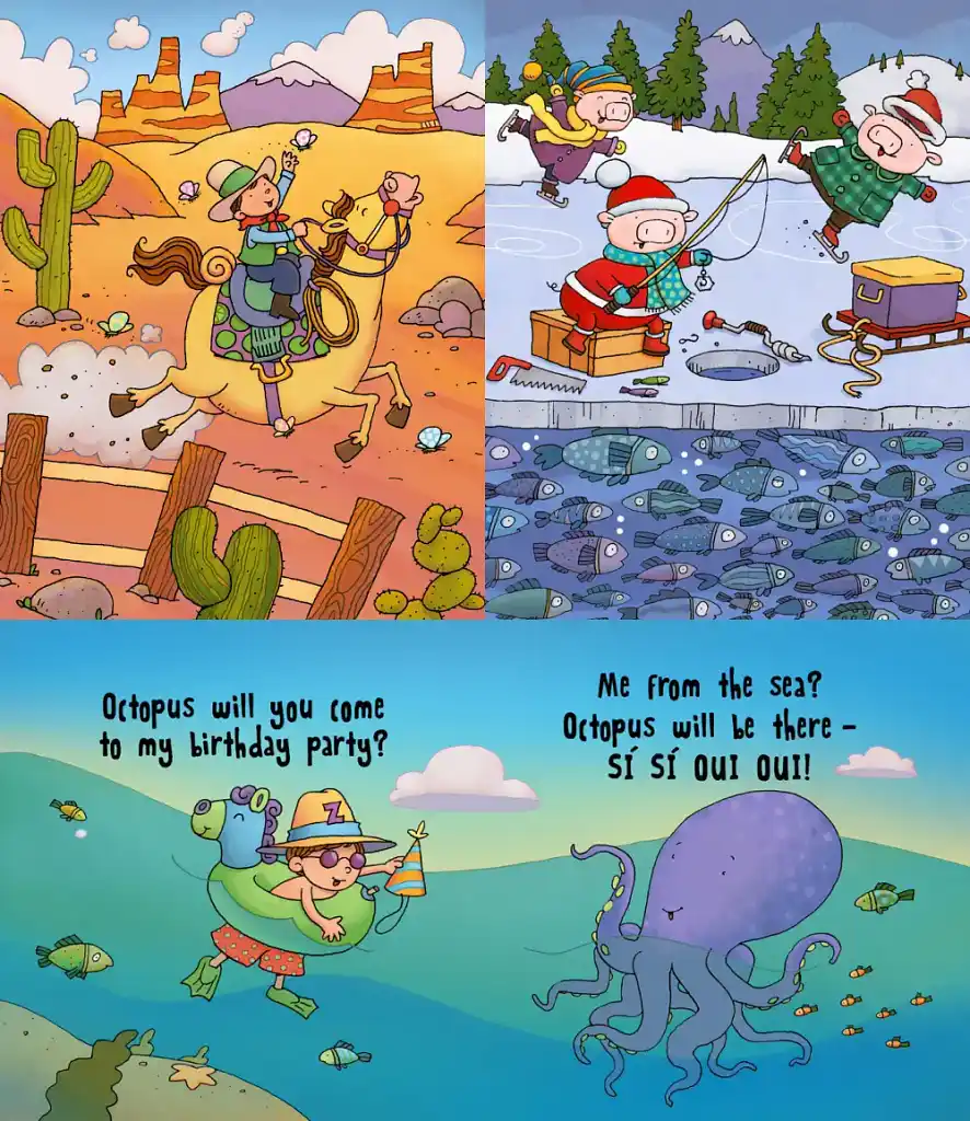 Children's book illustrations examples