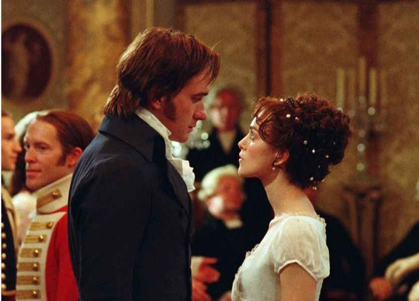 Mr. Darcy and Elizabeth Bennet from the 2005 Pride and Prejudice movie