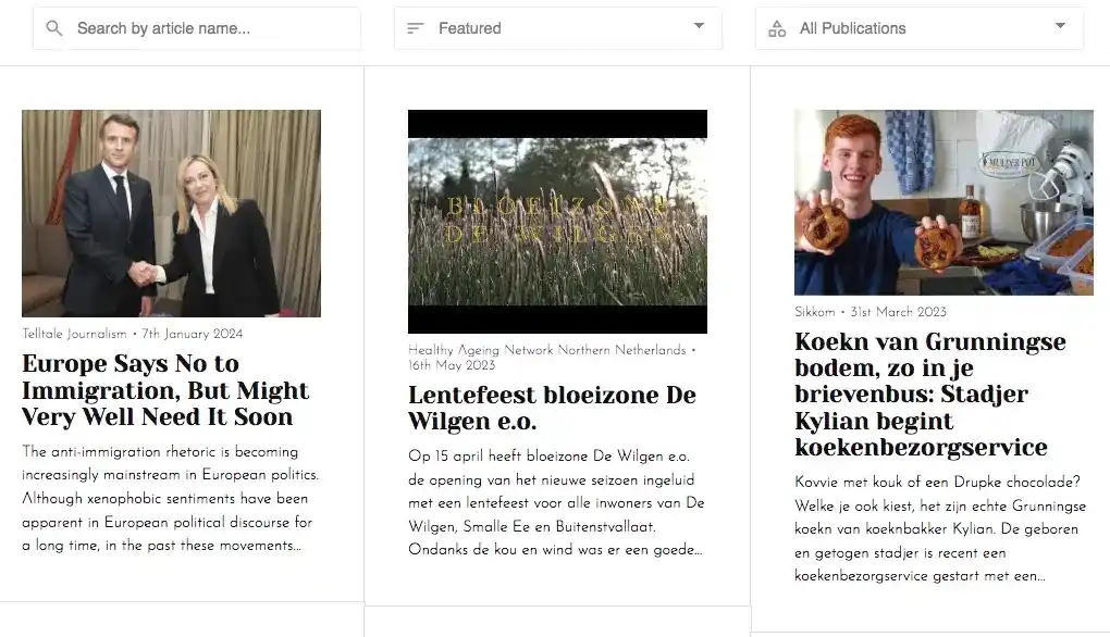 Robin van Gammeren's portfolio with JournoPortfolio is professional and displays the variety in her abililties
