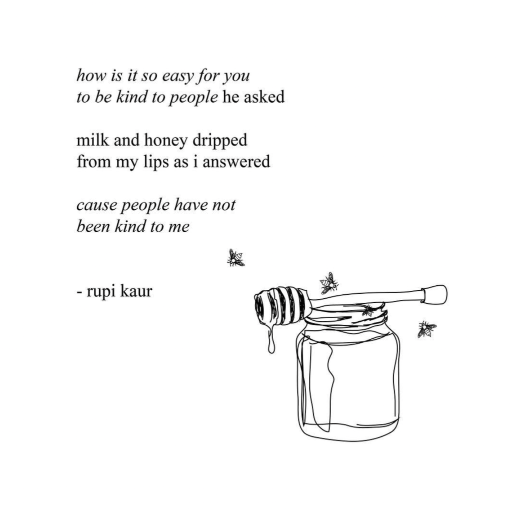 How to Publish a Poetry Book | Screenshot of a poem as posted on Instagram by Rupi Kaur