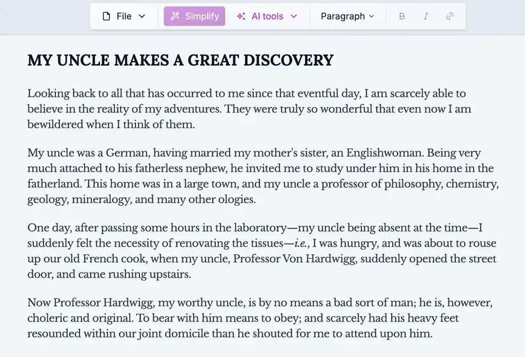Hemingway's Editor, screengrab