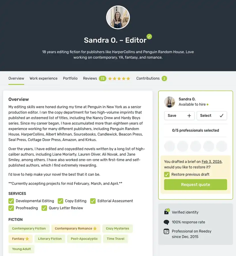 Editor profile example