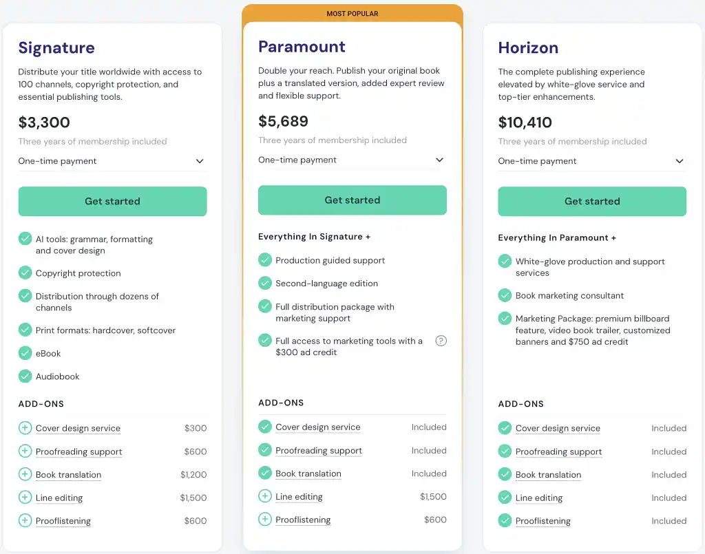Spines Pricing Plans