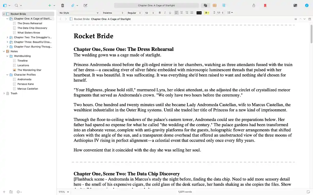 Scrivener UI