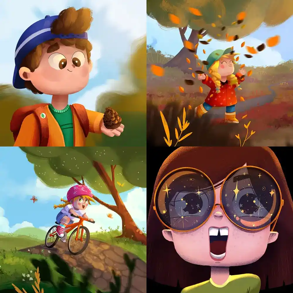 Children's book illustrations examples
