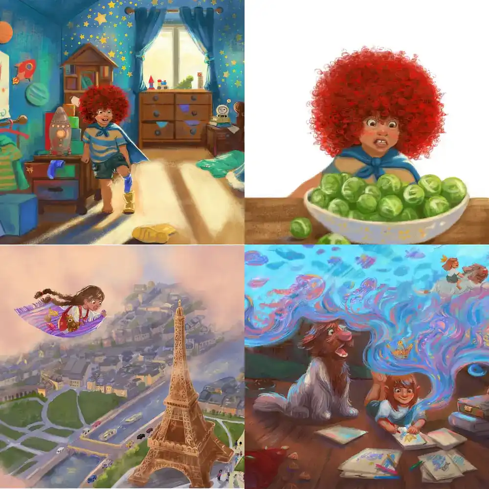 Children's book illustrations examples