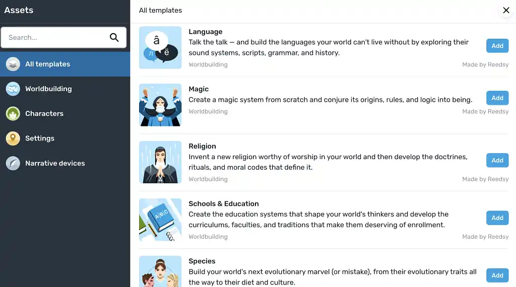 Reedsy Studio Templates