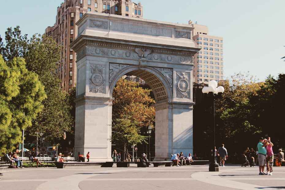 The arch in Washington Square Park, New York City