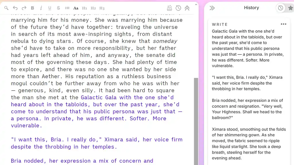 Sudowrite Write feature