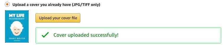 Amazon Self-Publishing | KPD's cover upload screen