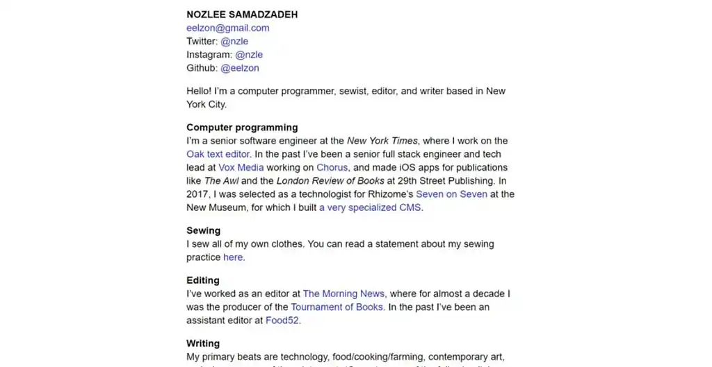 Writing Portfolio | Nozlee Samadzadeh's Website