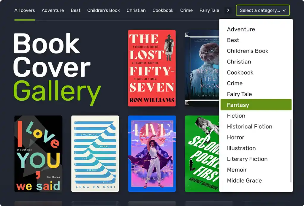 Book cover art gallery