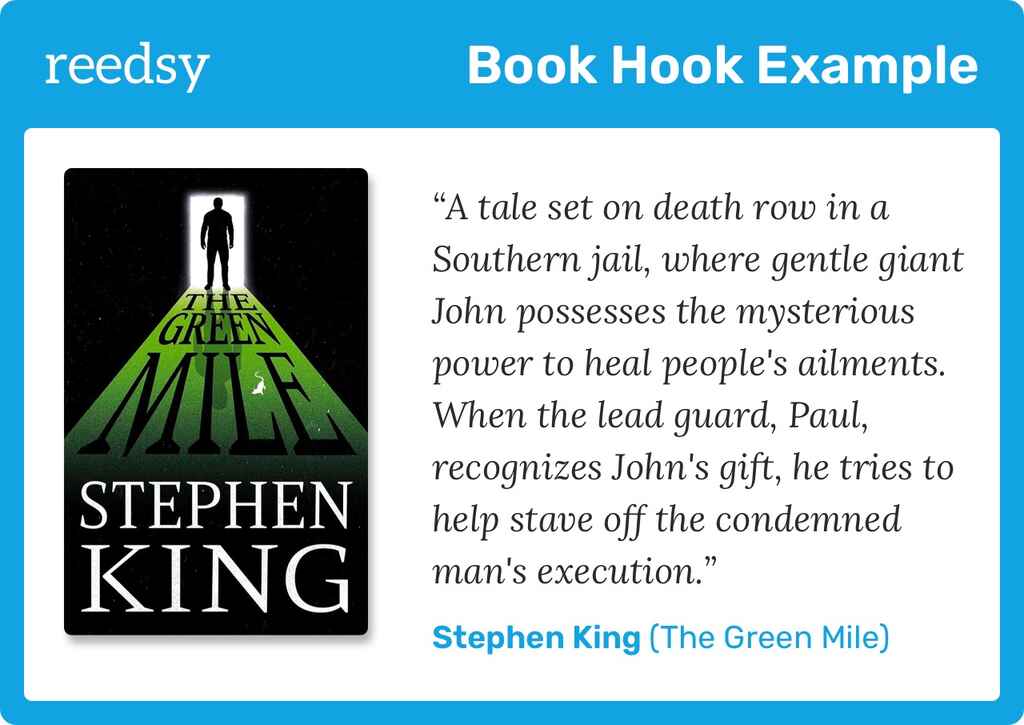 Book hook example for The Green Mile