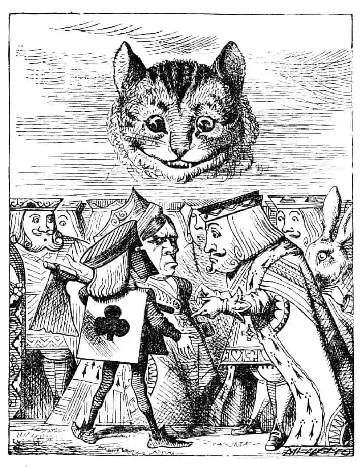 Illustration of a cat from Alice’s Adventures in Wonderland