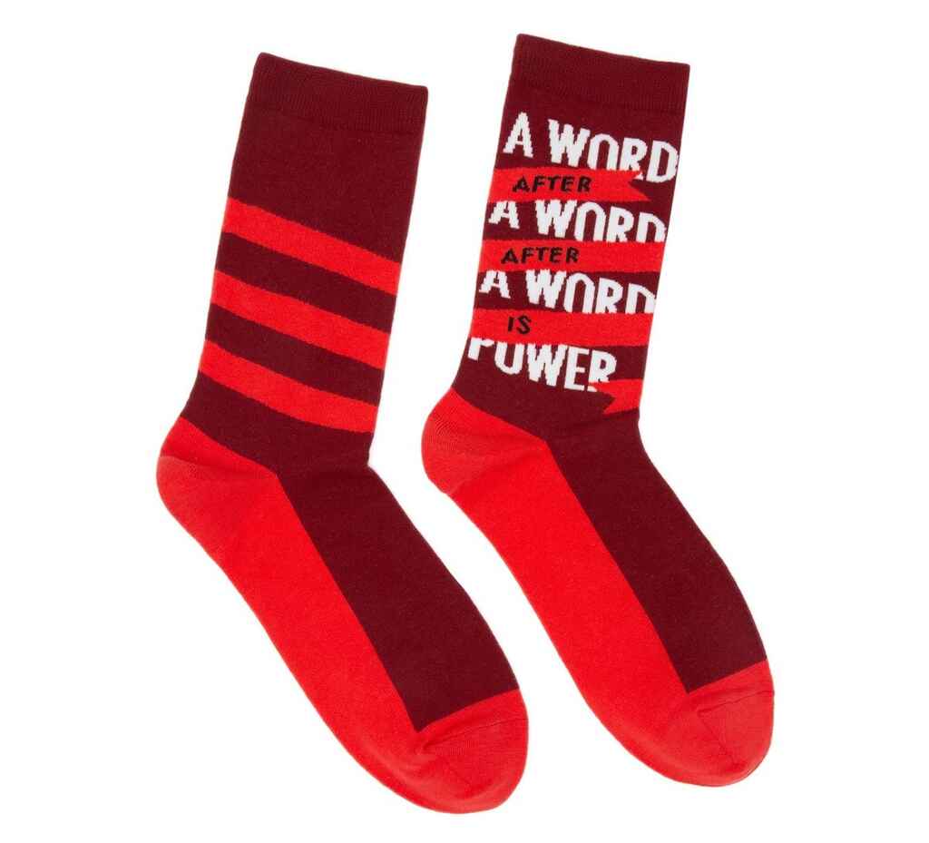 Gifts for writers | Margaret Atwood quote socks