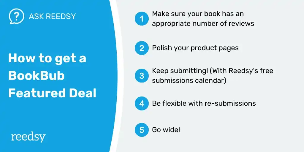 Tips for securing a bookbub featured deal