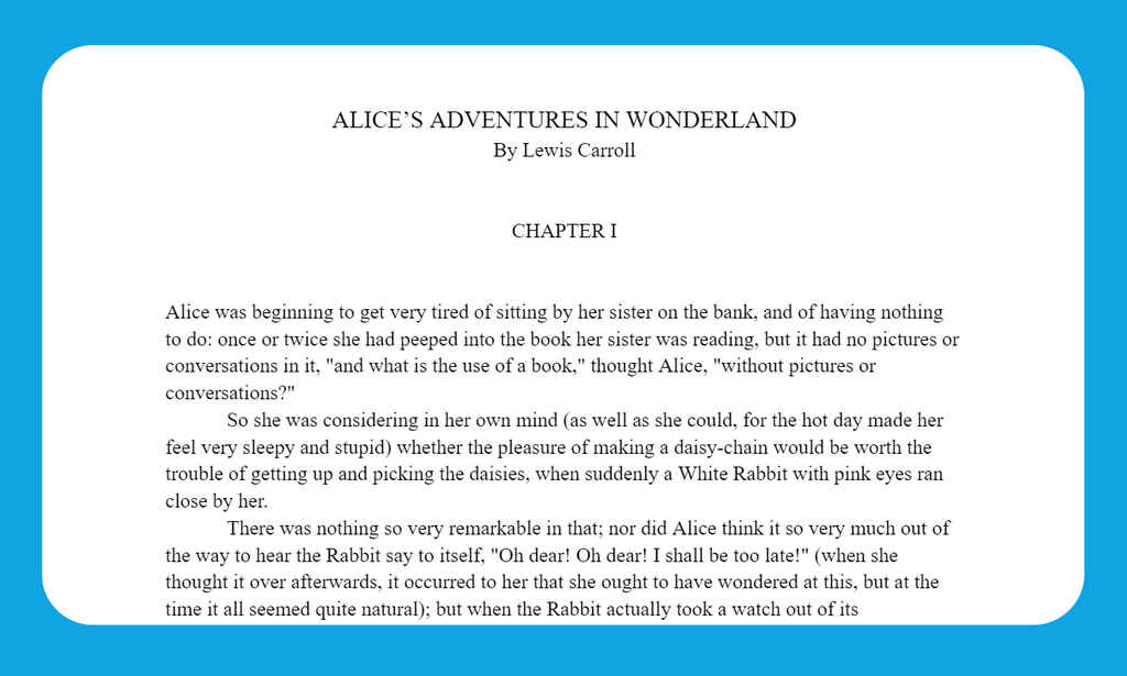 Example of a chapter for a middle grade novel's manuscript