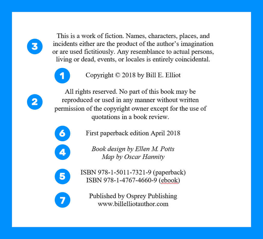 self publishing copyright page sample