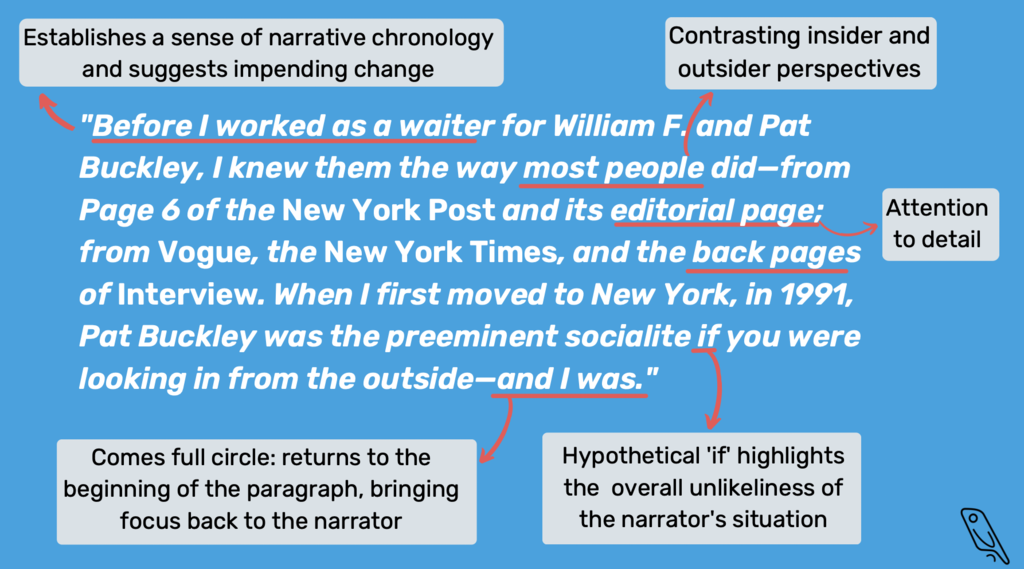 How to Become a Better Writer | Alexander Chee extract, annotated to show how you can learn by analyzing other writing