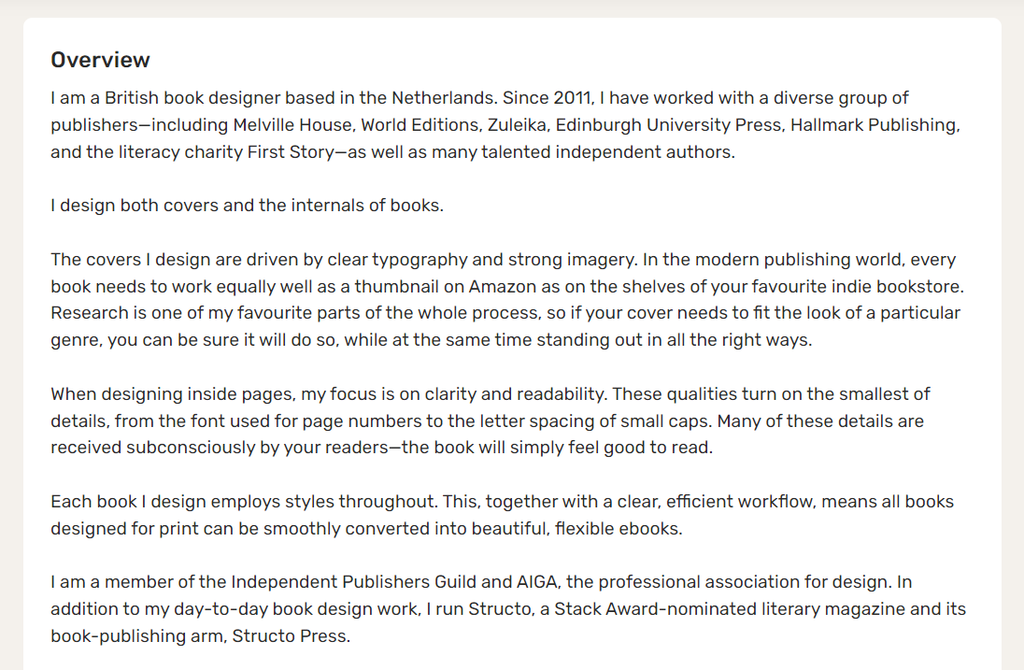 Euan's overview