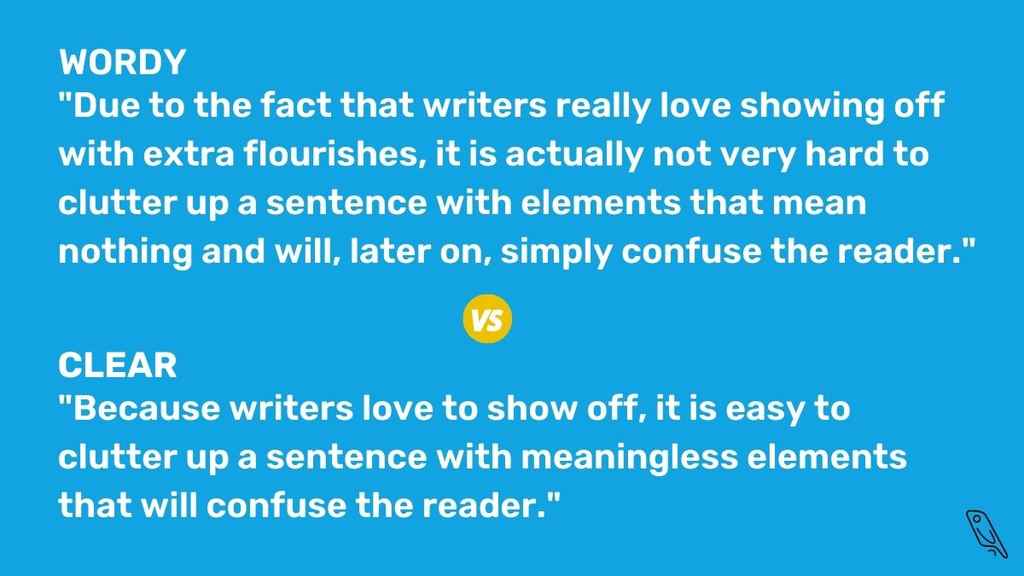 How to Become a Better Writer | Example of wordy sentence before and after editing