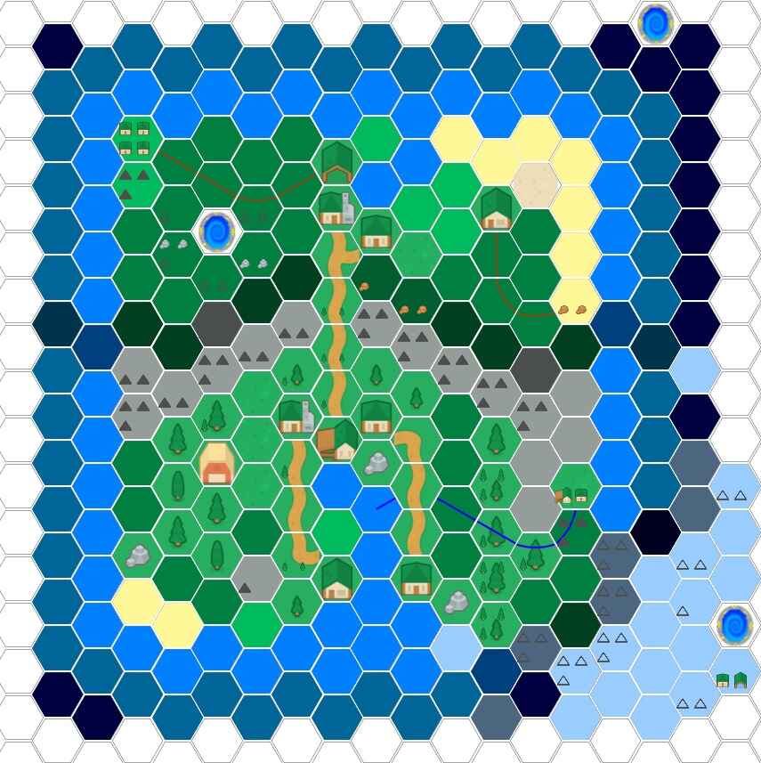 HexTML Fantasy Map Generator | Example