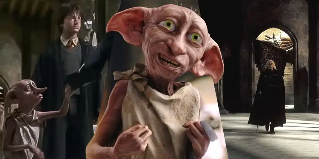 A still image of Dobby from the movie Harry Potter and the Chamber of Secrets