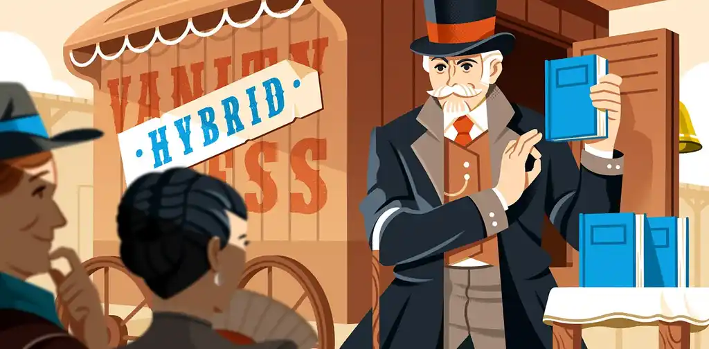 Illustration of a dodgy publisher