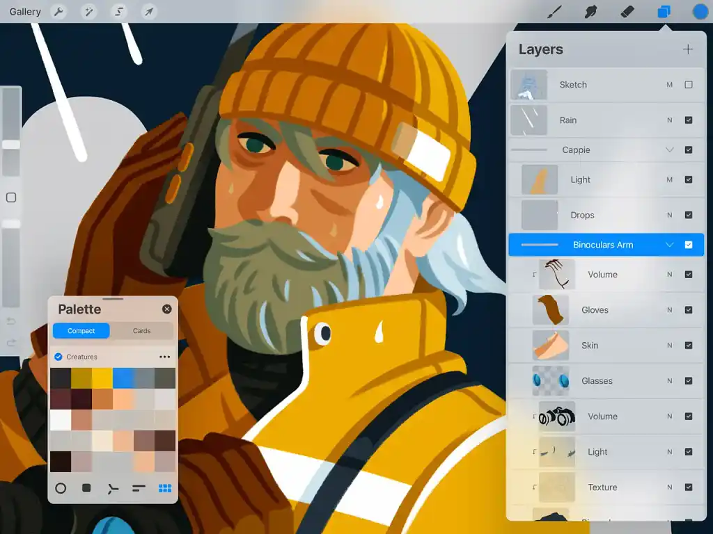 Editing an image in Procreate