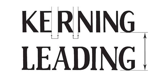 Kerning and leading example