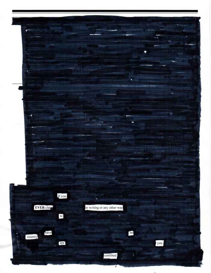 a redacted copy of an N-400 document