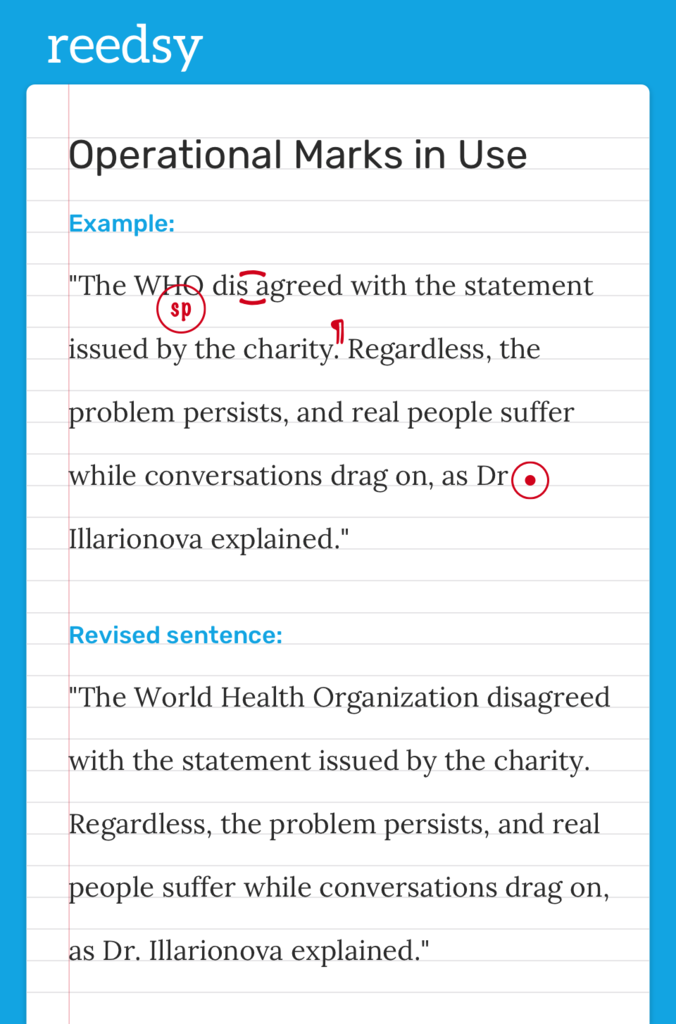 essay editing symbols