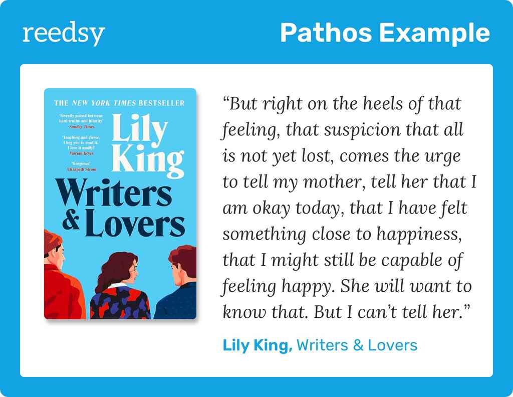 Quote card containing this quote from Lily King's book, Writers and Lovers: "“But right on the heels of that feeling, that suspicion that all is not yet lost, comes the urge to tell my mother, tell her that I am okay today, that I have felt something close to happiness, that I might still be capable of feeling happy. She will want to know that. But I can’t tell her.”