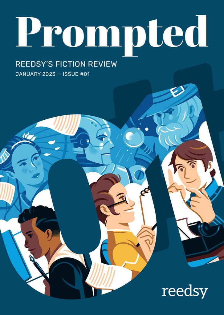 Cover for the first issue of PROMPTED by Reedsy